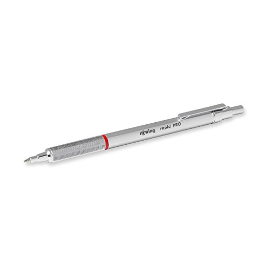 rOtring 1904291 Rapid PRO Ballpoint Technical Drawing Pen, Medium Point, Silver Chrome