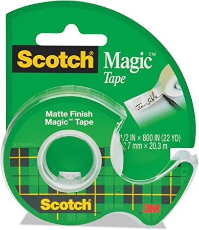 Scotch 119 Magic Tape in Handheld Dispenser, 1/2-Inch X 800-Inch, 1-Inch Core, Clear