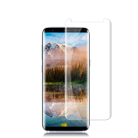 Galaxy S8 Screen Protector [9H Hardness][Anti-Scratch][Anti-Bubble][3D Curved] [High Definition] [Ultra Clear] Tempered Auideas Glass Screen Protector for Samsung Galaxy S8