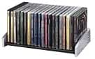 Stackable CD Tray, 20 CD Capacity, Room For Jewel Cases, Black/Silver FEL90675