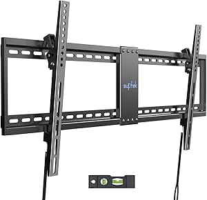 Suptek Tilt TV Wall Mount Bracket for Most 42-90 inch TV, Universal Mount with Max 800x400mm VESA and 154lbs Loading Capacity, Fits Studs 24" Apart, Low Profile with Bubble Level (MT5084)