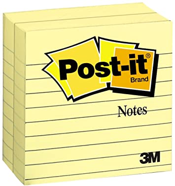 Post-it Notes 4x4 in, 2 Pads, America's’s #1 Favorite Sticky Notes, Canary Yellow, Clean Removal, Recyclable (675-YL-2PK)