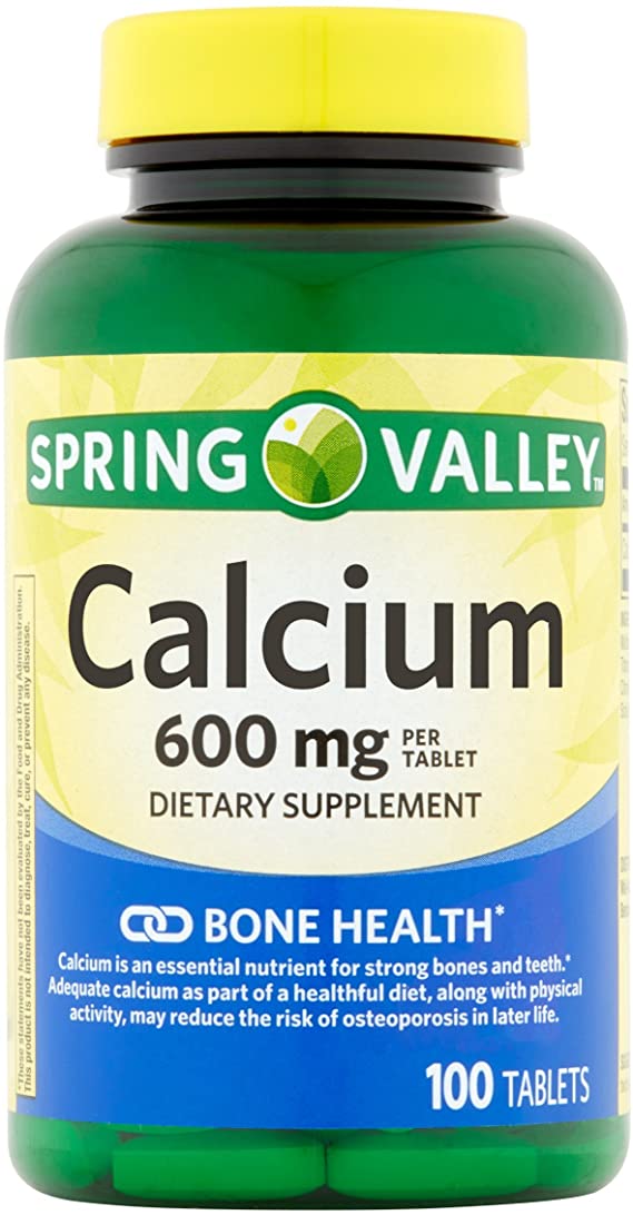 Spring Valley - Calcium 600 mg, 100 Coated Tablets