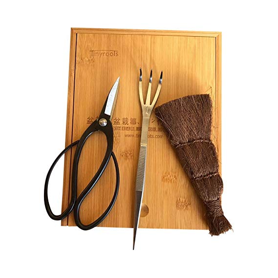 Bonsai Tree Tool Tinyroots Shear, Broom and Rake Kit (TRK-02B) from BonsaiOutlet