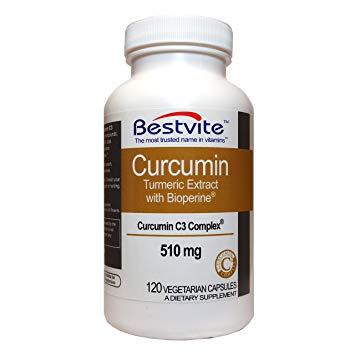 Curcumin 510mg (Turmeric)(120 Vegetarian Capsules) with Curcumin C3 Complex & Bioperine - Standardized to 95% Cucuminoids