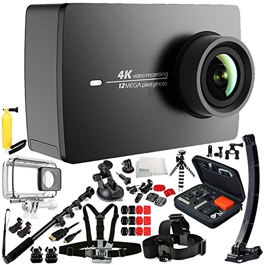 YI 4K /60fps Action Camera with Waterproof Case 16PC Accessory Kit