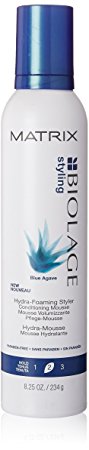 Matrix Biolage Blue Agave Hydra Foaming Conditioning Mousse Medium Hold for Unisex, 8.25 Ounce