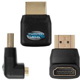 Twisted Veins ACHRA3 Three 3 Pack of HDMI 90 DegreeRight Angle ConnectorsAdapters