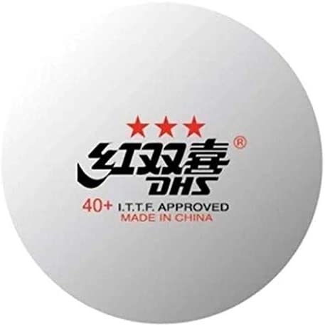 DHS D40  3 Star White Table Tennis Ball Perfectly Round Ping Pong Ball High Bouncy Tough Decent Consistent Spin Premium Quality Stadium Club School Home Training
