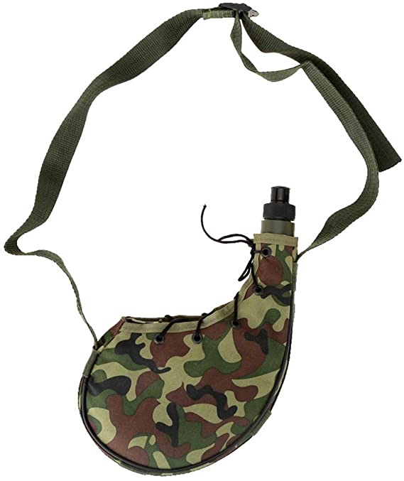 LKXHarleya 800ml Outdoor Military Canteen Water Bottle with Belt and Cover Tactical Camo Water Bottle Pouch Bag for Camping,Hiking,Climbing,27 OZ