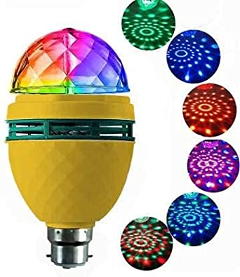 HIRU 360 Degree LED Crystal Rotating Light (Multicolor)