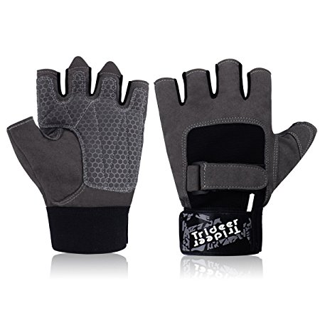 Ultralight Weight Lifting Gym Gloves, Light Microfiber & Anti-Slip Silica Gel Grip Glove for Workout, Training, Fitness, Bodybuilding and Exercise Men & Women