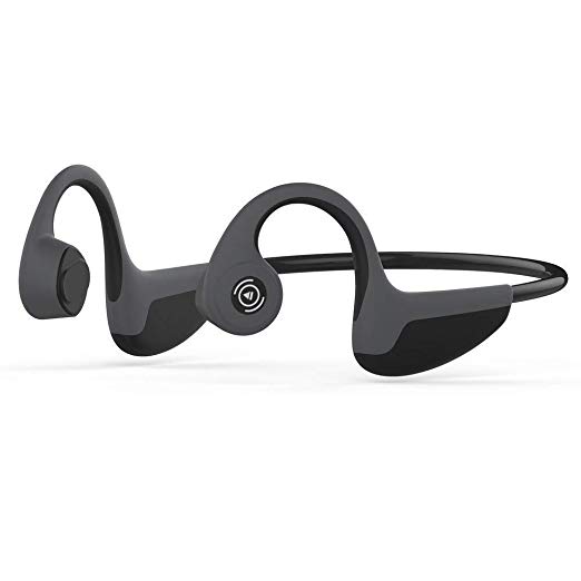 littlejian Bluetooth Headphones, Open Ear Wireless Bone Conduction Headphones/Earphones, Lightweight Sports Headset Microphone Volume Control Listening Cycling Running Gym.
