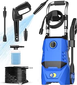 Electric Pressure Washer mrliance Pressure Washer 2.3GPM Power Washer High Pressure Cleaner Machine with Gimbaled Nozzles Foam Cannon,Best for Cleaning Homes, Cars, Driveways, Patios