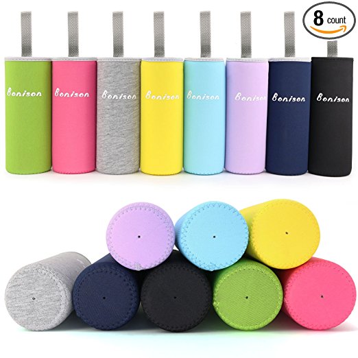 Bonison Nylon With Neoprene Cotton Bottle Sleeve, For Glass, Plastic and Stainless Steel Bottles Protection, Sweat Absorption, Insulation, and Easier Carry.