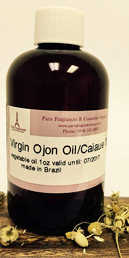 Caiaue Oil (Ojon Oil) - Unrefined & Raw - 1 Oz (30 ml) - FREE Shipping - Genuine - 100% Natural - Sustainable Product of the Brazilian Amazon - Extraction: Cold Pressed