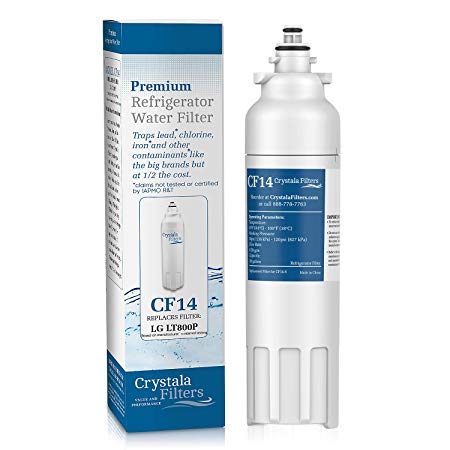 LT800P Refrigerator Water Filter, Compatible with LG LT800P, ADQ73613401, ADQ73613402, Kenmore 9490, 46-9490, 469490, LSXS26326S, LMXC23746S, LMXC23746D, LSXS26366S, by Crystala (1 pack)