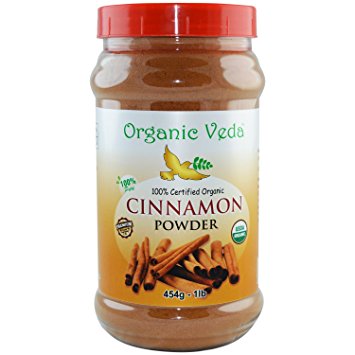 Organic Cinnamon Powder 1 Lb. ★ USDA Certified Organic ★ 100% Pure and Raw Organic Herbal Super Food Supplement. Non GMO. Gluten FREE. US FDA Registered Facility. ALL NATURAL!