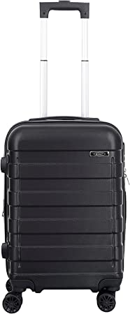 ZENY 21 Inch Carry On Luggage Hardside Expandable Spinner Luggage Suitcase Lightweight Travel Luggage with Double Spinner Wheels (Black)