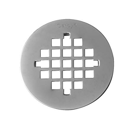 Oatey 42018 Screw-Tite Round Strainer, 4-1/4 In Diameter, Stainless Steel, Brushed Nickel, 4-1/4""