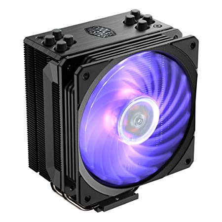 Cooler Master RR-212S-20PC-R1 Hyper 212 RGB Black Edition CPU Air Cooler 4 Direct Contact Heat Pipes 120mm RGB Fan