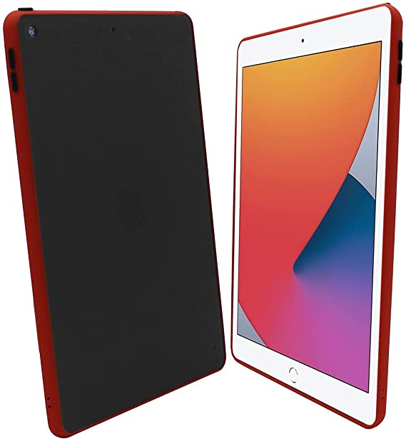 KIQ iPad 9th (2021) / 8th (2020) / 7th (2019) Generation TPU & PC Case, Ultra Slim, Lightweight, Flexible Cover for Apple iPad 9th / 8th / 7th Generation 10.2(Red)