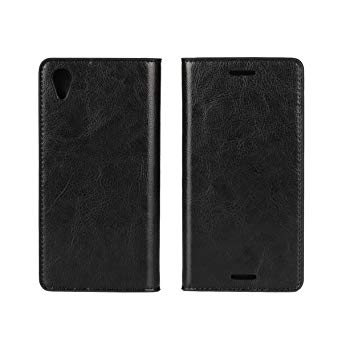 Sony Xperia X Performance Case, Sony Xperia X Performance Wallet Case, Zouzt Premium Leather Folio Flip Wallet Case Cover Book Design with Kickstand Feature & Card Slots/Cash Compartment for Sony Xperia X Performance-Black