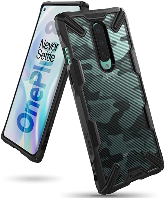 Ringke Fusion X Design Case Made for OnePlus 8 (Compatible with T-Mobile & Unlocked Phone ONLY) - Camo Black