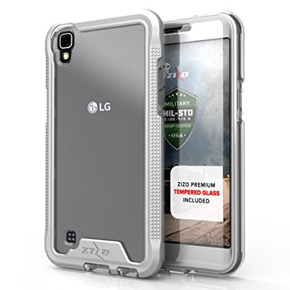 LG X Power Case, Zizo [ION Series] with FREE [LG X Power Screen Protector] Transparent Clear [Military Grade Drop Tested] for LG X Power K210 (2016)