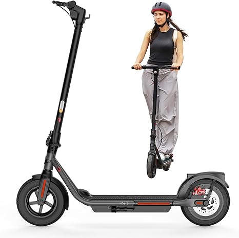 Electric Scooter, 10" Pneumatic Tires, Max 18/25 Mile Range, 25 MPH＆500W Motor Max Power, Digital Display and Cruise Control Foldable