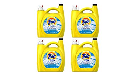 Tide Simply Clean & Fresh HE Liquid Laundry Detergent, Refreshing Breeze Scent 138 fl oz per bottle set of 4