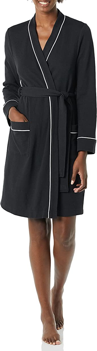 Amazon Essentials Women's Lightweight Waffle Mid-Length Robe