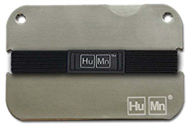 HUMN Mini - Minimalist RFID Wallet / Money Clip / Card Holder - Slim RFID Blocking Aircraft Grade Aluminum Core