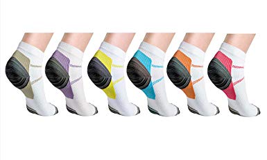 Pure Apparel Pain Management Ankle Compression Socks 6-Pack