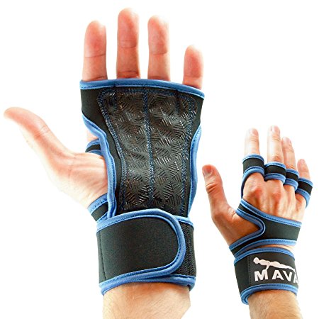 Cross Training Gloves with Wrist Support for Fitness, WOD, Weightlifting, Gym Workout & Powerlifting - Silicone Padding to avoid Calluses - Suits both Men & Women, Strong Grip