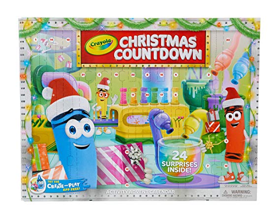 Crayola Christmas Countdown Calendar, Kids Advent Calendar, 24 Holiday Crafts, Gift