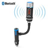 AKASO Wireless Bluetooth FM Transmitter Radio Adapter Handsfree Car Kit with Hands-Free Calling Music Control USB Charger