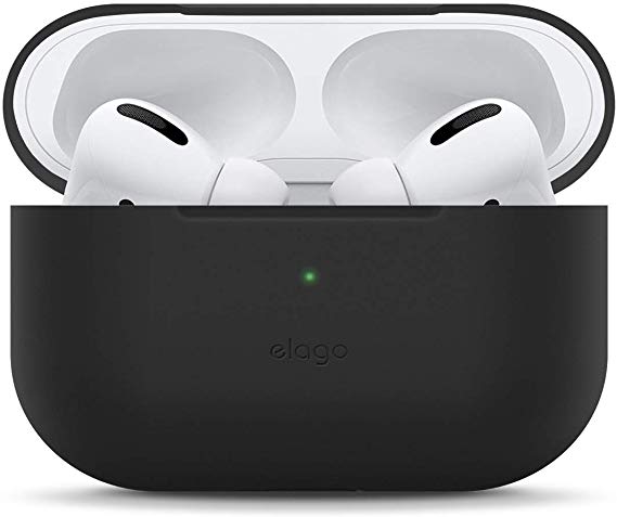 elago Slim Case Compatible with Apple AirPods Pro - Full Body Protection, Ultra Thin, Protective Soft Silicone [Fit Tested] (Black)