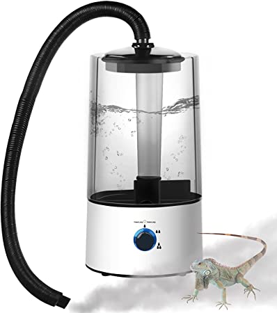 Flyzy Reptile Humidifier, Mute Reptile Fogger Terrariums Humidifier 4L Large Size Ideal for Reptile Terrarium, Reptile Fog Machine with Extension Tube for Reptiles Amphibians (4L)