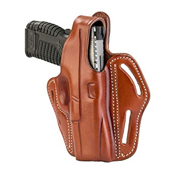 1791 GUNLEATHER XDS Thumb Break Holster - Right Handed OWB Leather Gun Holster - Fits Glock 17, 19, Ruger SR9, SR22, Sig Sauer P225, Springfield XDS, SW Shield MP9 MP40, Walther CCP, Taurus G2 (BHX-3)