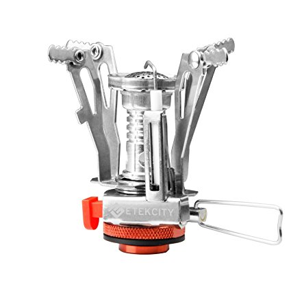 Etekcity Ultralight Portable Outdoor Backpacking Camping Stoves with Piezo Ignition (Orange)