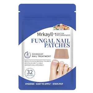 Toenail Fungus Treatment Extra Strength - 32 Pcs Fungal Nail Patches, 8-Hour Nighttime Renewal Toenail Fungus Patches for Damaged Nails and Appearance of Discolored