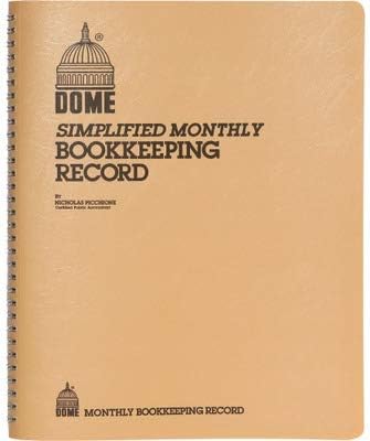 Dome Bookkeeping Record Book,Monthly,128 Pages,9"x11",Beige (612)