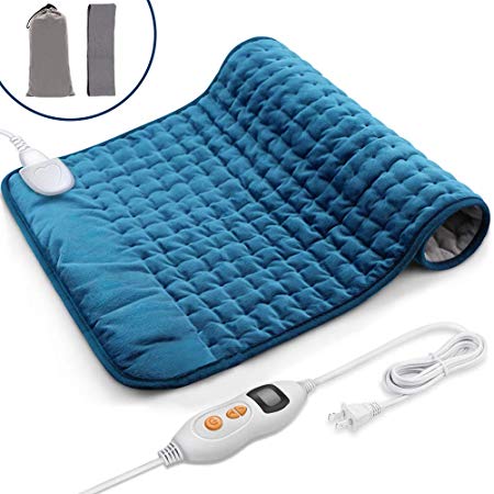 Heating Pad, Mosskic Electric Heating Pad Auto Shut Off 7 Heat Setting for Neck/Shoulder/Back/Abdomen Pain Relief 16" x 24" Large Heating Pad