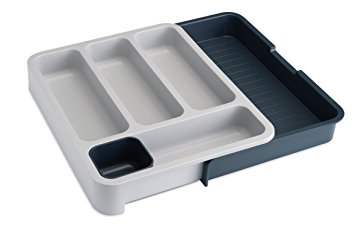 Joseph Joseph DrawerStore Expandable Cutlery Tray, Dark Grey