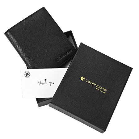 Lackingone RFID Wallet For Women Slim Leather-Black