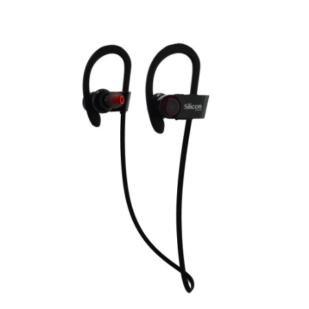 Silicon Devices® Wireless Bluetooth Earbuds Sports Sweatproof Secure Fit Workout Wireless Headphones for Running - New Version