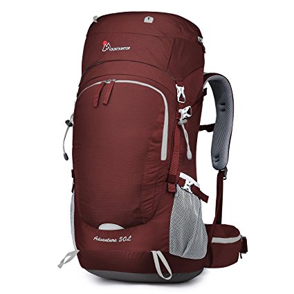 Mountaintop 50L55L Hiking Backpack with Rain Cover