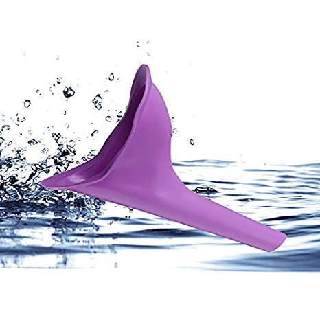 Portable Camping Travel Toilet Women Girl Ladies Urinal Funnel Device (Purple)