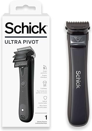 Schick Ultra Pivot Body Trimmer for Men | Electric Shaver, Body Hair Trimmer for Men, Pubic Hair Trimmer for Men, Body Groomer for Men